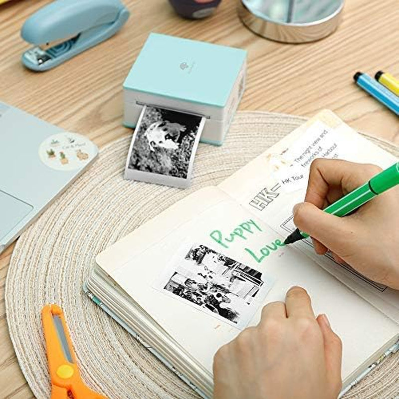 White Self-Adhesive Thermal Paper, Glossy Printable Sticker Paper for M02/M02 Pro/M02S/M03 Pocket Mobile Printer, Black on White, 50Mm X 3.5M, Diameter 30Mm, 3-Rolls