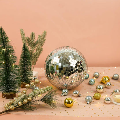 8" Disco Light Mirror Ball with Hanging Ring