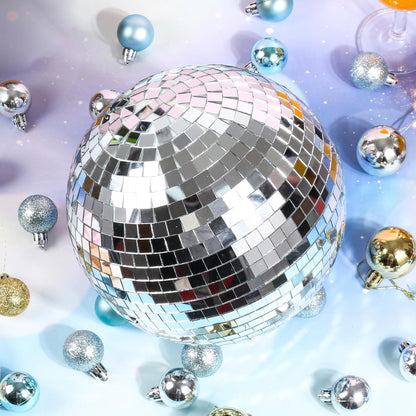 8" Disco Light Mirror Ball with Hanging Ring